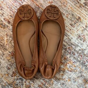 Tory Burch Women's Brown Leather Flats